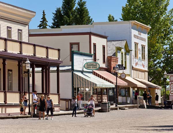 Heritage Park's shops in the historical village