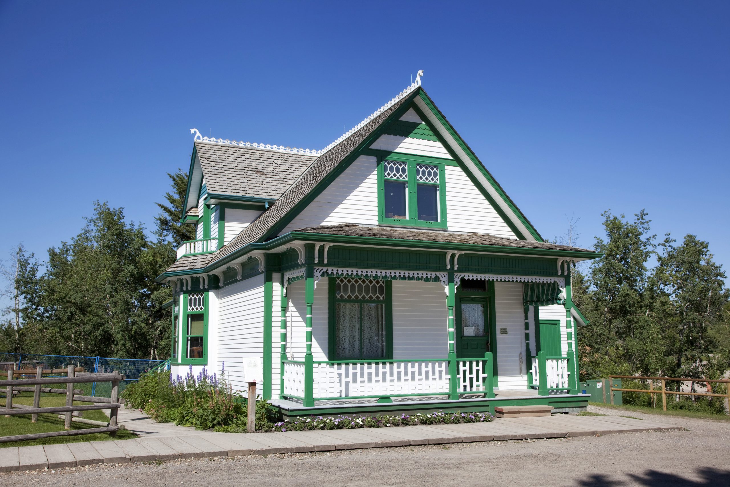 A donation through Legacy Giving restored the cottage hospital at Heritage Park to it's original white cottage with green trim