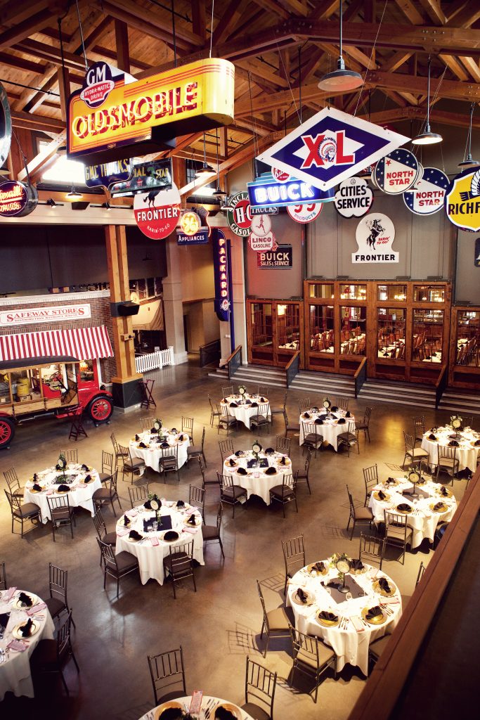 A corporate Christmas party event at Gasoline Alley Museum