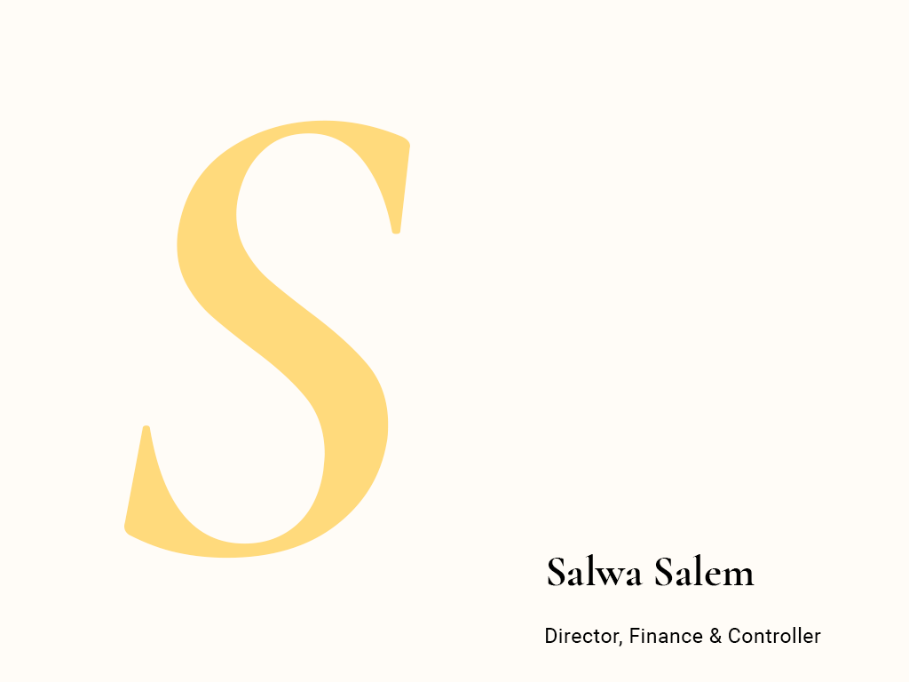 Salwa Salem - Director, Finance and Controller - Heritage Park