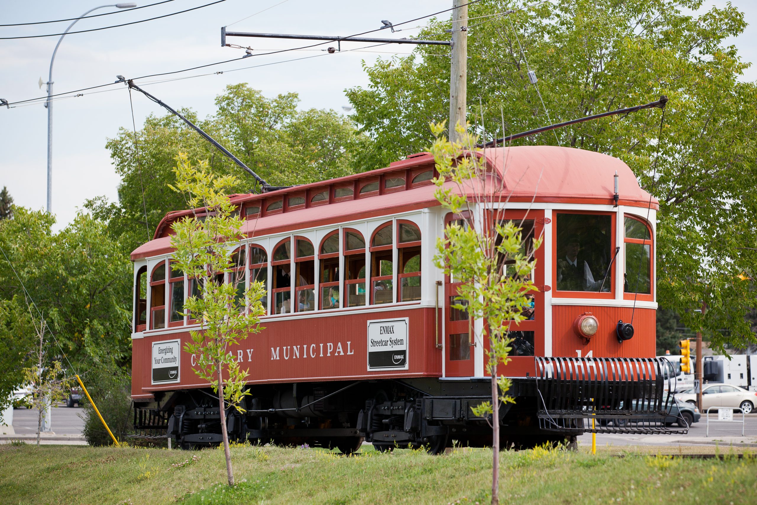 Heritage Park's electric streetcar system