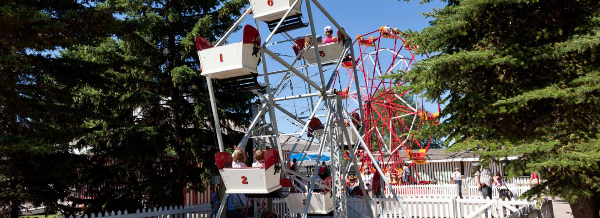 child Ferris wheel in an amusement park