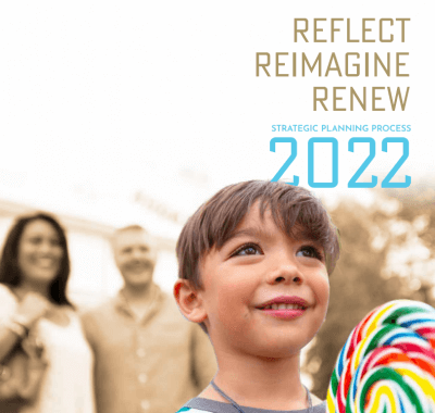 The cover of the 2022 Spring Update on the Reflect. Reimagine. Renew Strategic Planning Process at Heritage Park