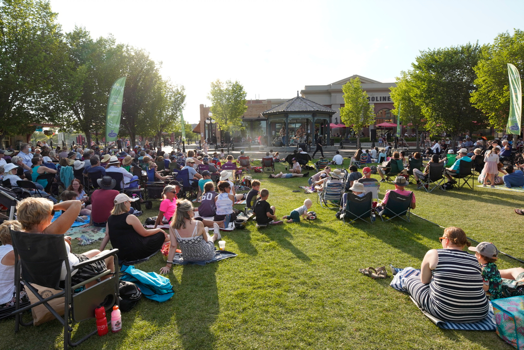 Families enjoy Live Music Calgary at Music in the Plaza 2024